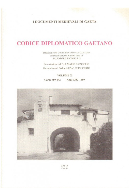 VOL X Codice Diplomatico Gaetano 